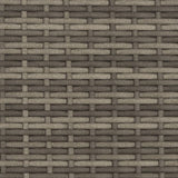 Garden Sofa 2-Seater with Canopy and Stools Grey Poly Rattan