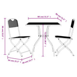 3 Piece Garden Dining Set Anthracite Metal Mesh - Extra Image