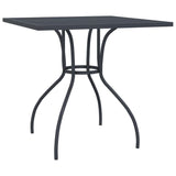 5 Piece Garden Dining Set Anthracite Metal Mesh - Rear View