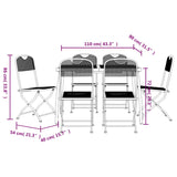 7 Piece Garden Dining Set Anthracite Metal Mesh - Extra Image