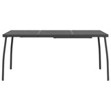 7 Piece Garden Dining Set Anthracite Metal Mesh - Close-Up Angle