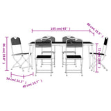 7 Piece Garden Dining Set Anthracite Metal Mesh - Extra Image