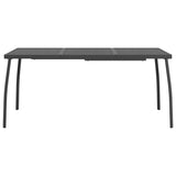 9 Piece Garden Dining Set Anthracite Metal Mesh - Close-Up Angle