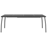 9 Piece Garden Dining Set Anthracite Metal Mesh - Close-Up Angle