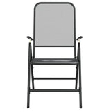 5 Piece Garden Dining Set Anthracite Metal Mesh - 45-Degree Angle
