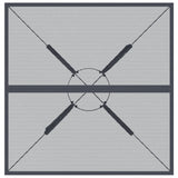 5 Piece Garden Dining Set Anthracite Metal Mesh - Close-Up Angle