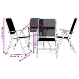 5 Piece Garden Dining Set Anthracite Metal Mesh - Extra Image