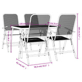 5 Piece Garden Dining Set Anthracite Metal Mesh - Extra Image