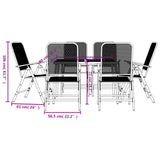 7 Piece Garden Dining Set Anthracite Metal Mesh - Extra Image