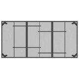 7 Piece Garden Dining Set Anthracite Metal Mesh - Close-Up Angle