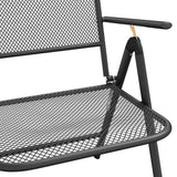 7 Piece Garden Dining Set Anthracite Metal Mesh - Extra Image