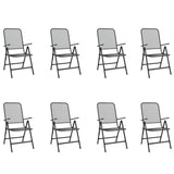 9 Piece Garden Dining Set Anthracite Metal Mesh - Side View