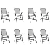 9 Piece Garden Dining Set Anthracite Metal Mesh - Side View
