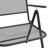 9 Piece Garden Dining Set Anthracite Metal Mesh - Extra Image