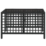 3 Piece Corner Garden Sofa Set with Cushions Black Poly Rattan