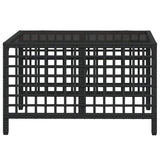 3 Piece Corner Garden Sofa Set with Cushions Black Poly Rattan - Extra Image