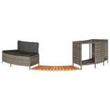 Hot Tub Surround Grey Poly Rattan and Solid Wood Acacia - Top-Down View