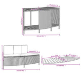 Hot Tub Surround Grey Poly Rattan and Solid Wood Acacia