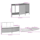 Hot Tub Surround Black Poly Rattan and Solid Wood Acacia