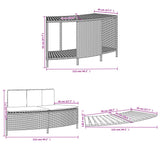 Hot Tub Surround Grey Poly Rattan and Solid Wood Acacia