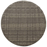 3 Piece Bistro Set with Cushions Grey Poly Rattan - Extra Image