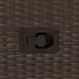 Reclining Garden Chairs 2 pcs with Cushions Brown Poly Rattan - Extra Image