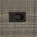 Reclining Garden Chairs 2 pcs with Cushions Grey Poly Rattan - Extra Image