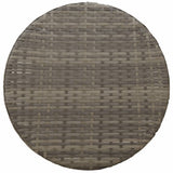 3 Piece Bistro Set with Cushions Grey Poly Rattan - Extra Image