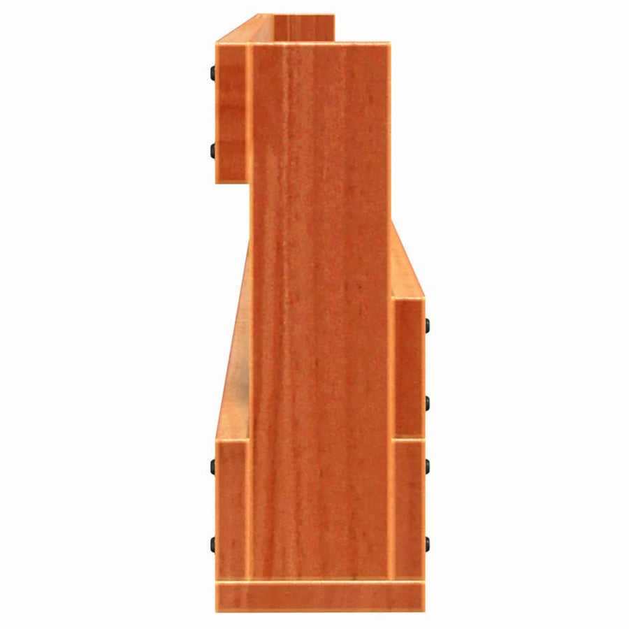 Wall-mounted Shoe Racks 2 pcs Wax Brown 59x8.5x23.5 cm