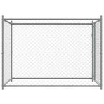 Dog Cage with Door Grey 2x2x1.5 m Galvanised Steel