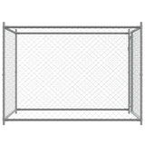 Dog Cage with Door Grey 2x2x1.5 m Galvanised Steel - 45-Degree Angle