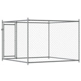 Dog Cage with Door Grey 2x2x1.5 m Galvanised Steel