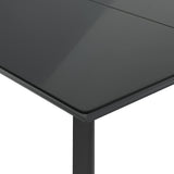 5 Piece Garden Dining Set with Cushions Grey Poly Rattan - Rear View