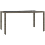 5 Piece Garden Dining Set with Cushions Grey Poly Rattan