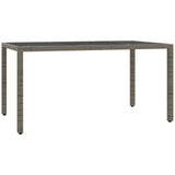 5 Piece Garden Dining Set with Cushions Grey Poly Rattan - Top-Down View