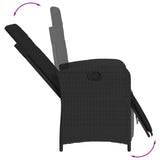 9 Piece Garden Dining Set with Cushions Black Poly Rattan - Close-Up Angle