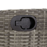 7 Piece Garden Dining Set with Cushions Grey Poly Rattan