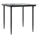 3 Piece Garden Dining Set with Cushions Black Poly Rattan - 45-Degree Angle