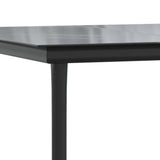5 Piece Garden Dining Set with Cushions Black Poly Rattan - Extra Image
