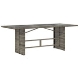 9 Piece Garden Dining Set with Cushions Grey Poly Rattan - Top-Down View
