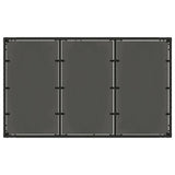 Garden Table with Glass Top Black 150x90x75 cm Poly Rattan