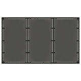 Garden Table with Glass Top Black 150x90x75 cm Poly Rattan - Close-Up Angle