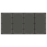 Garden Table with Glass Top Black 190x90x75 cm Poly Rattan