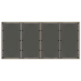 Garden Table with Glass Top Grey 190x90x75 cm Poly Rattan
