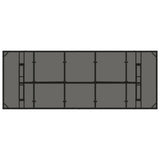 Garden Table with Glass Top Black 240x90x75 cm Poly Rattan