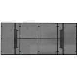 Garden Table with Glass Top Black 190x80x75 cm Poly Rattan - Close-Up Angle