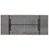 Garden Table with Glass Top Beige 190x80x75 cm Poly Rattan - Close-Up Angle