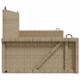 Swing Bench Beige 119x56x48 cm Poly Rattan - 45-Degree Angle