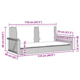 Swing Bench with Cushions Beige 119x56x48 cm Poly Rattan