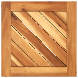 Coffee Table with Wire Base Black 38x38x38 cm Solid Wood Acacia - Low Angle